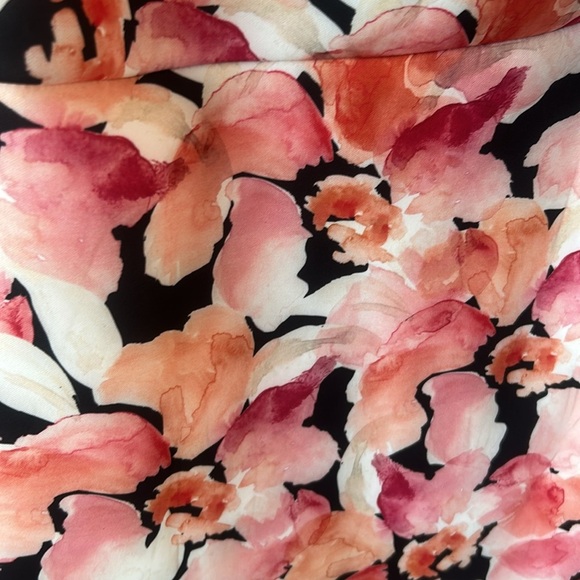 ASOS DESIGN Sweetheart Puff Bardot Midi Pink Floral Party Dress Size 14 NEW - Picture 11 of 17